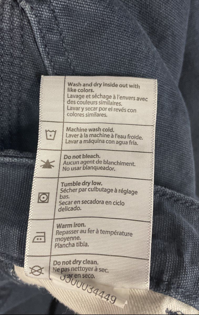 Carhartt Men's Navy Blue Relaxed Fit Canvas Work Utility Pants 34x32