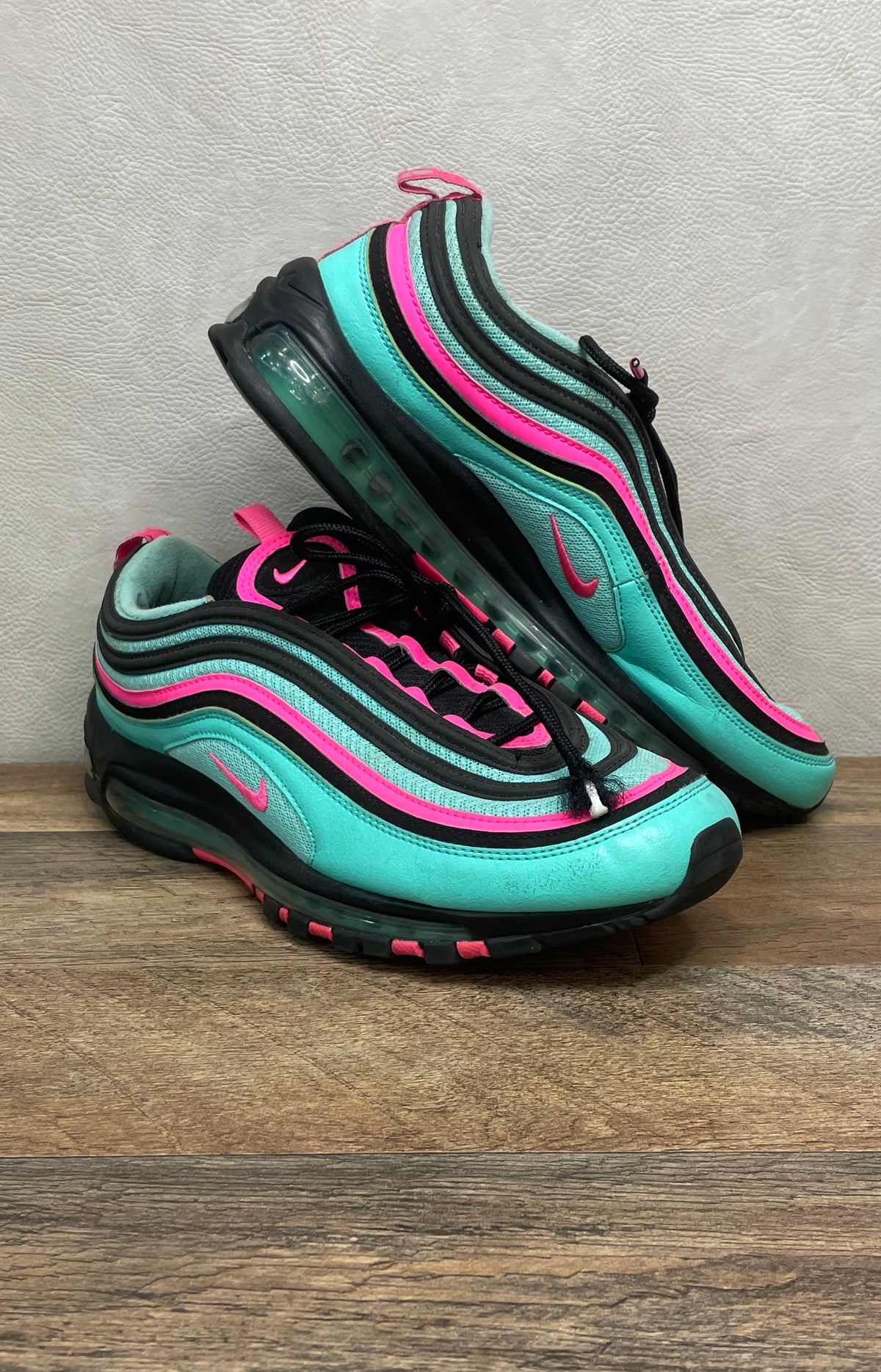 Nike Air Max 97 South Beach Turquoise Pink Black Men's Sneakers Size 10