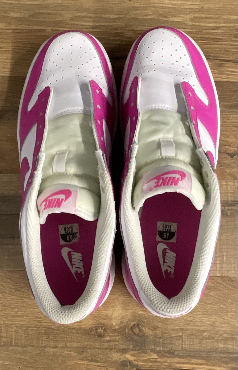 Nike Dunk Low Active Fuchsia White GS Youth Sneakers Size 6Y