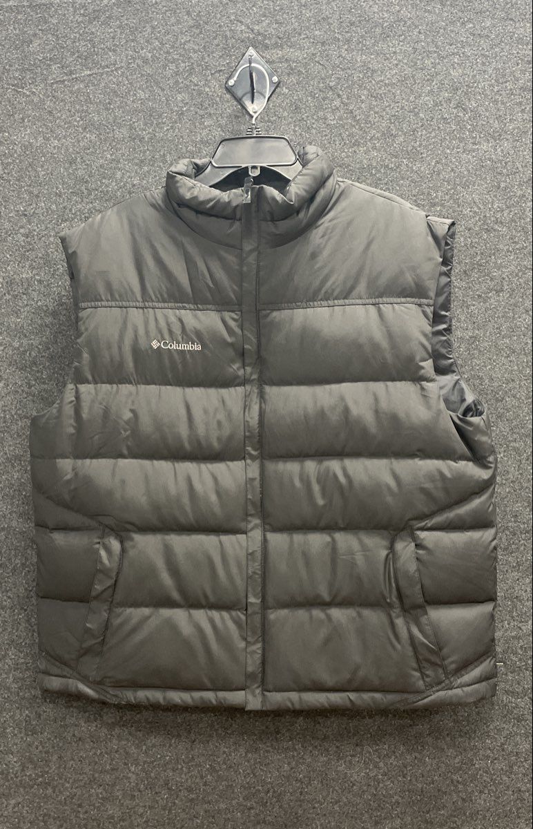 Columbia Men's Black Down Puffer Vest Quilted Full Zip Insulated Sz XL