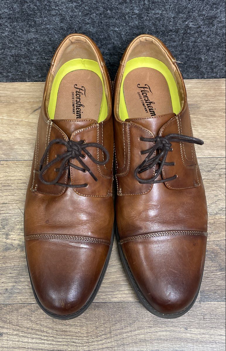 Florsheim Castellano Cap Toe Oxford Brown Leather Dress Shoes Men's Size 13D