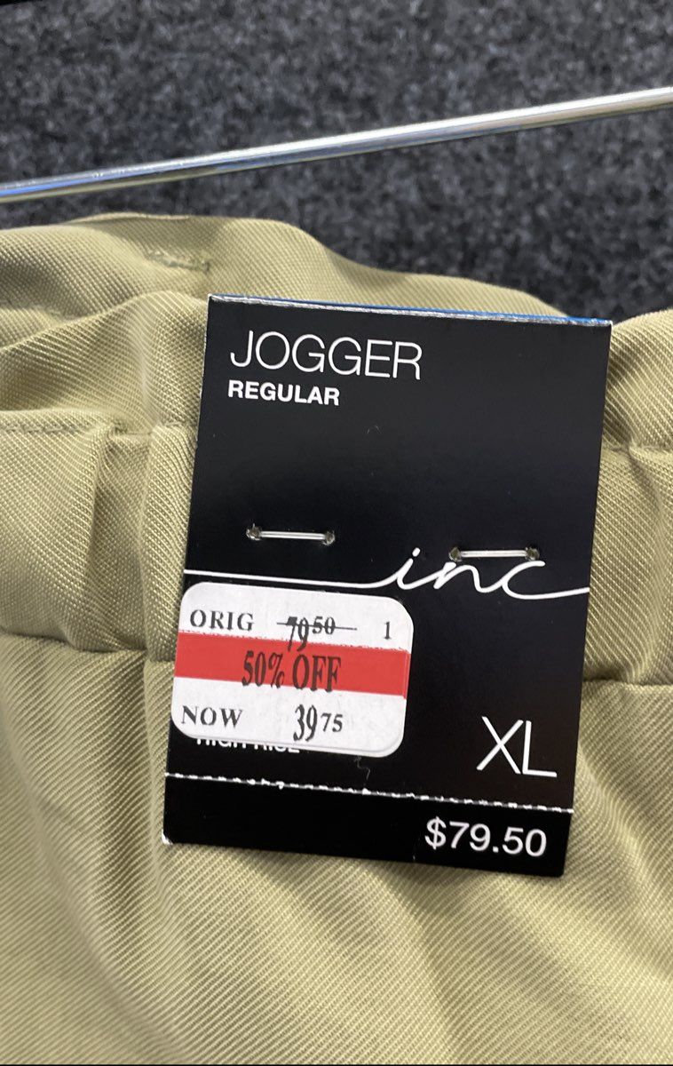 INC International Concepts Women's Green High Rise Jogger Pants Sz XL NWT