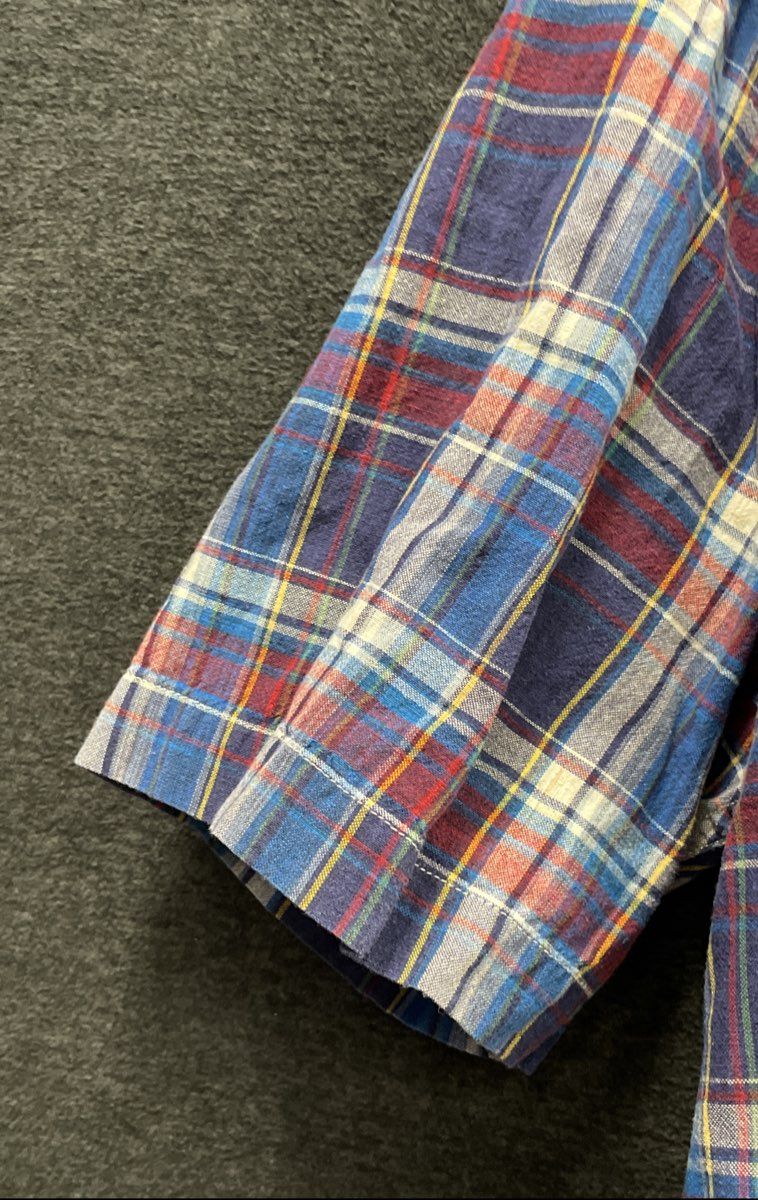 Pendleton Men's Seaside Shirt Blue Red Plaid Short Sleeve Button Down Size L