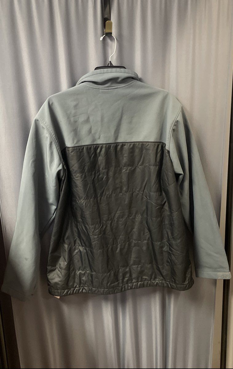 Columbia Men's Gray Black Hybrid Full Zip Softshell Insulated Jacket Sz L