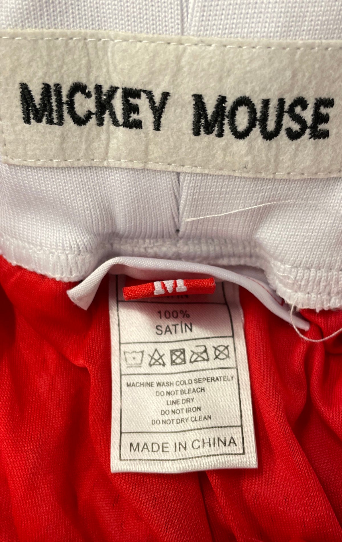 Headgear Classics Men's Chicago Mickey Mouse Basketball Shorts Red Gradient Sz M