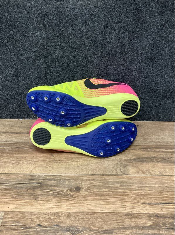 Nike Zoom Rival Multi Volt Pink Black Track Field Racing Spikes Size 10.5