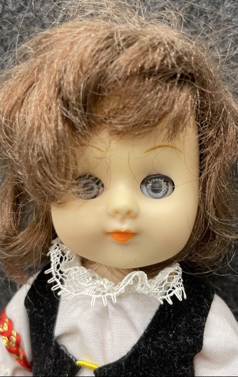 Vintage Souvenir Doll Lot 3 Pcs International Costume Hong Kong Made Sleep Eyes