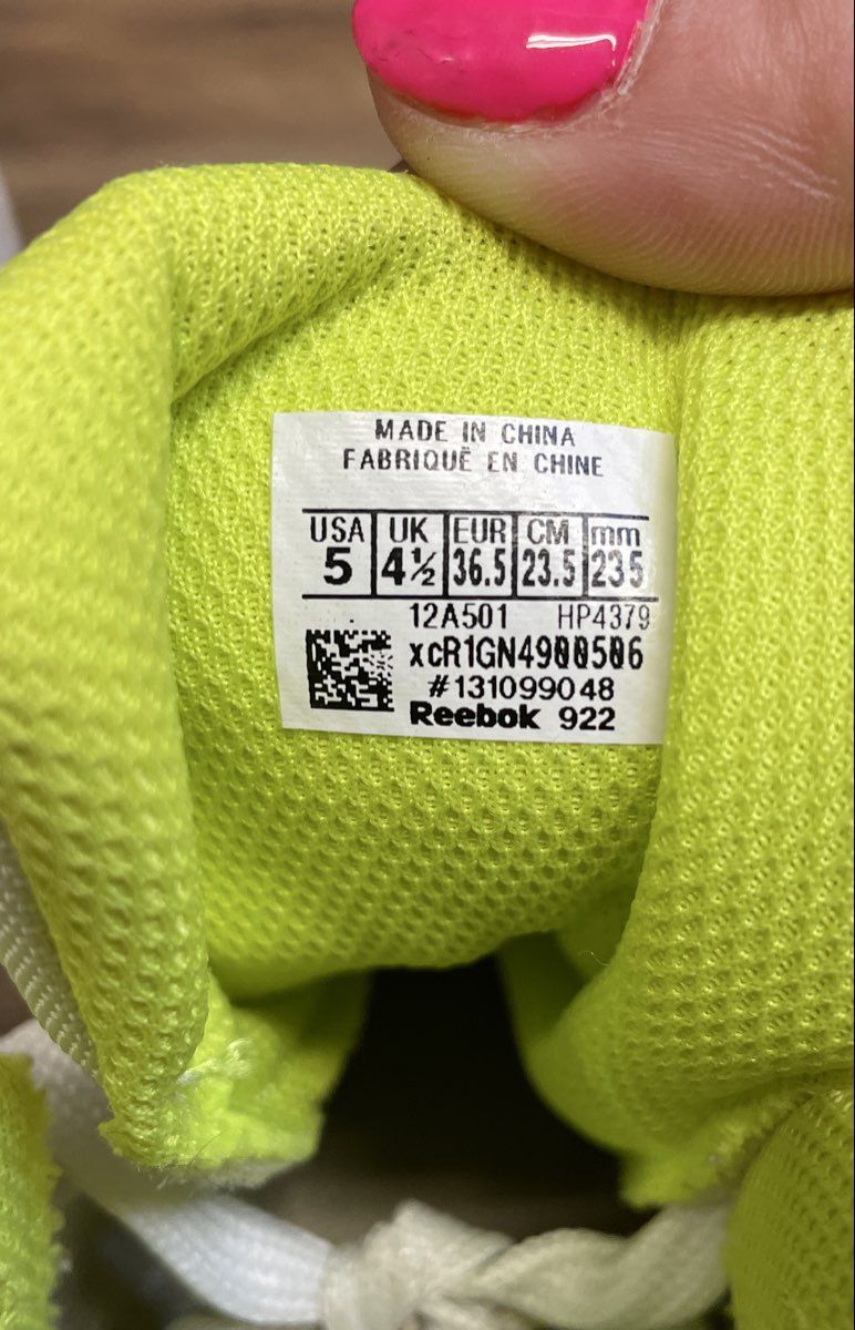 Reebok BB4500 Hi 2 White Neon Lime Blue High Top Sneakers Women's Size 5