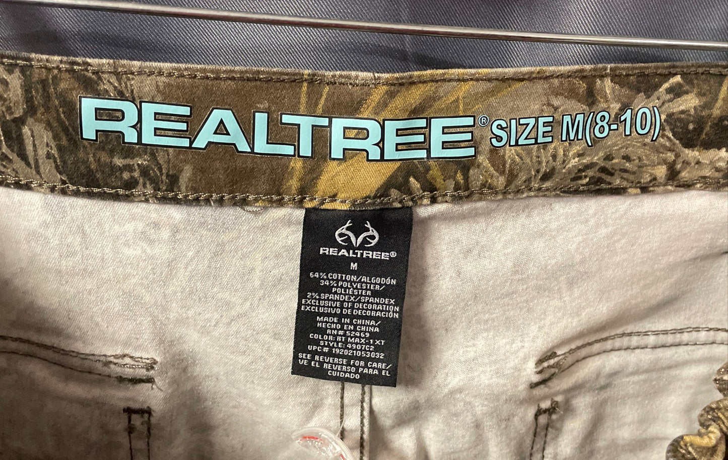 Realtree Women's Max-1 XT Camo Stretch Cargo Hunting Pants Size M 8-10