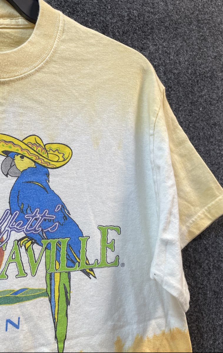 Jimmy Buffett's Margaritaville Cancun Mexico T-Shirt Parrot Graphic Yellow Sz S