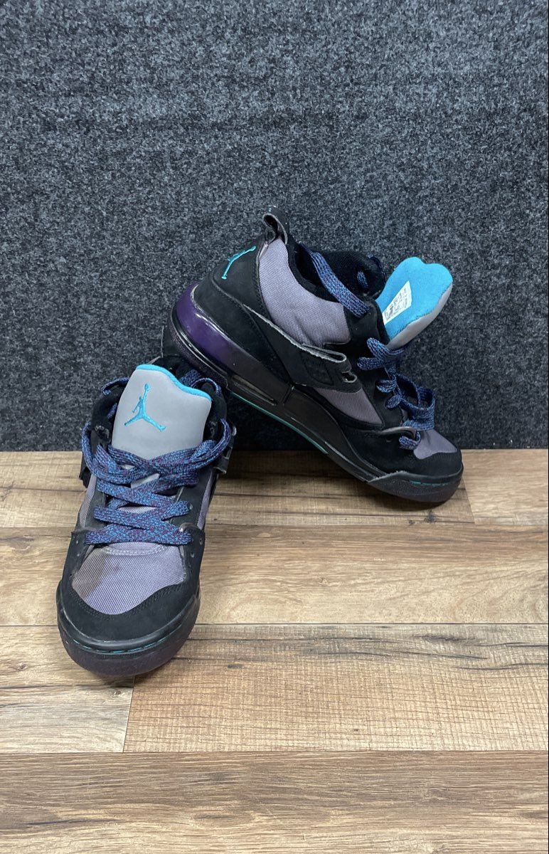 Nike Air Jordan Flight 45 High Black Aqua Grape Youth Sneakers Size 5.5Y