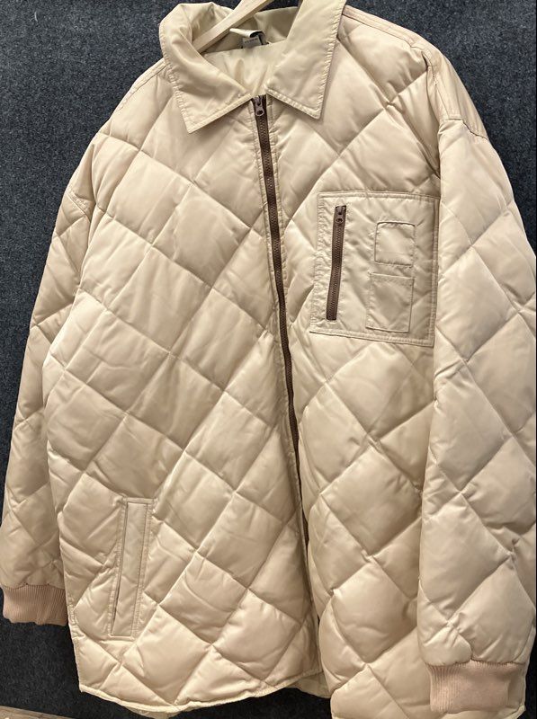 Vintage 2000s State Property Quilted Down Puffer Jacket Tan Hip Hop Sz 3XL