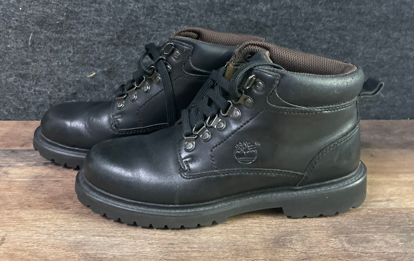 Timberland Field Boot 81307 Black Leather Mid Top Hiking Boots Men's Size 8.5