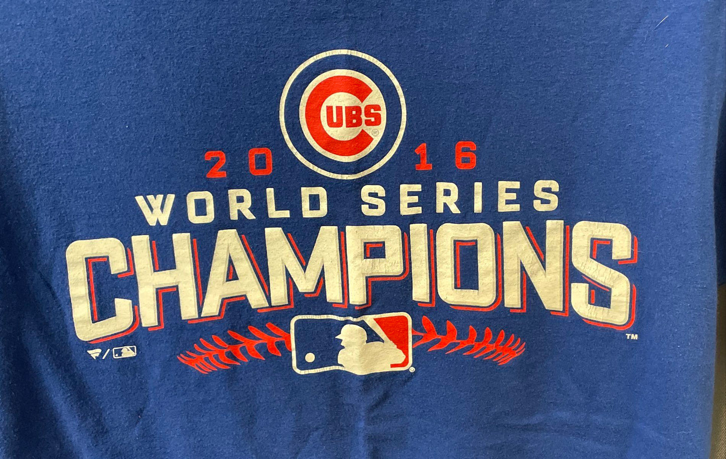 Fanatics Chicago Cubs 2016 World Series Champions Blue MLB T-Shirt Sz S