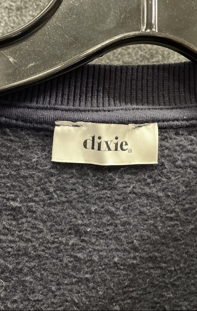 Dixie Women's Blue Crewneck Sweatshirt Teddy Bear Graphic Winter Outfit Sz S