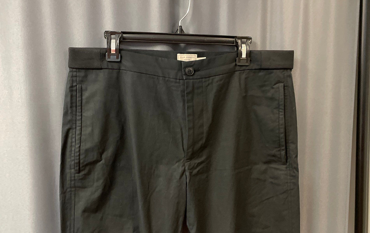 Club Monaco Men's Black Jogger Pants Slacks Elastic Hem Cuffs Sz 34/34