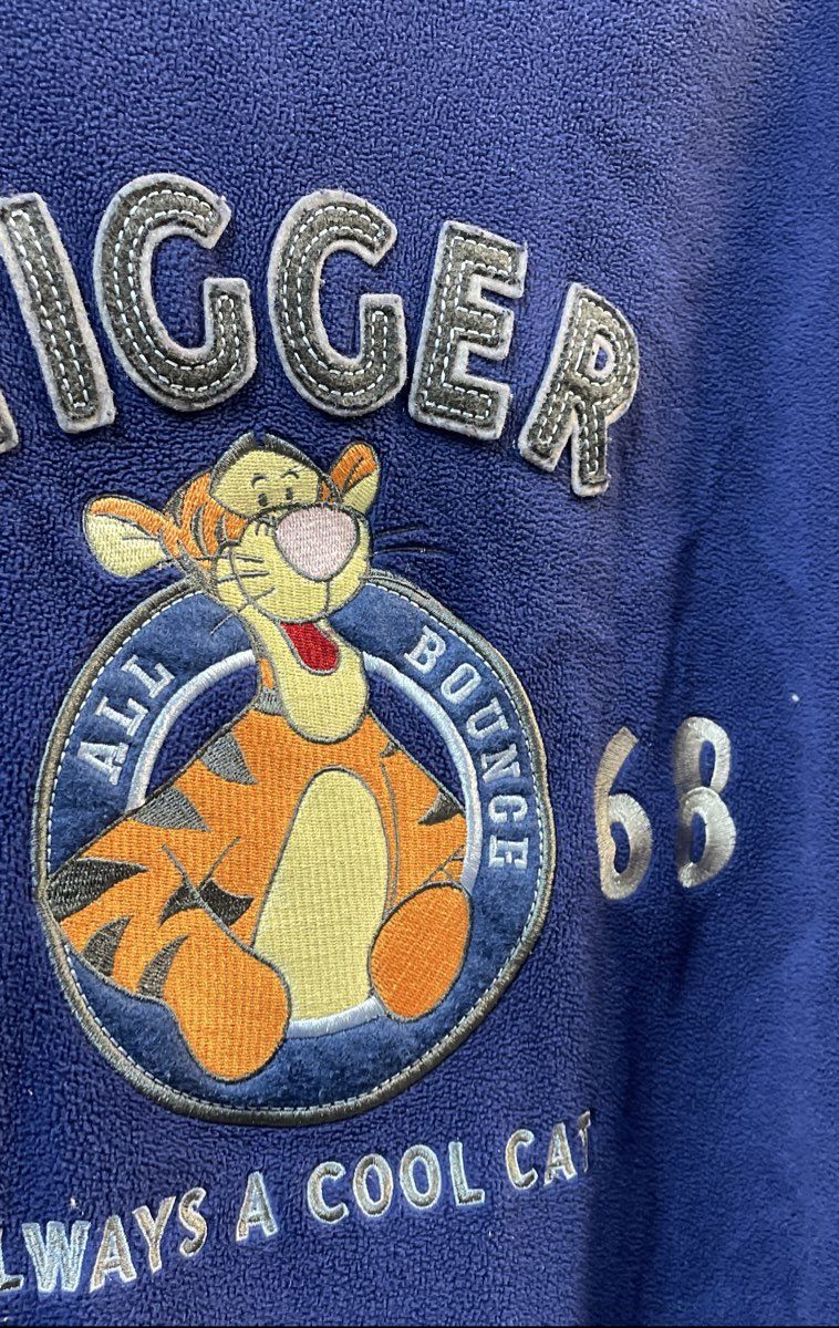 Vintage 90s Disney Store Men's Tigger Blue Fleece Crewneck Sweatshirt Sz XL