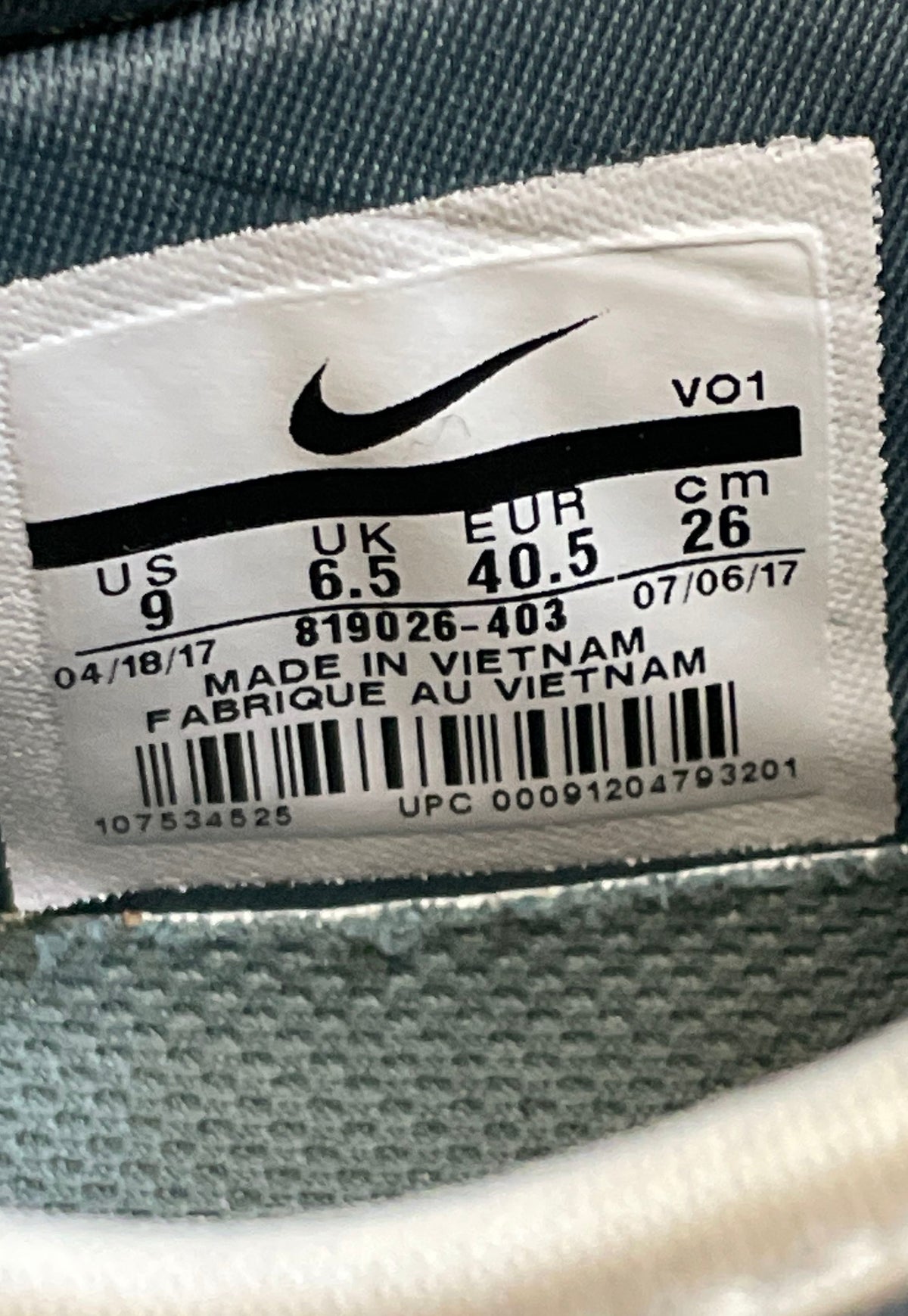 Nike Free TR 7 Wolf Grey White Mint Green Women's Training Shoes Size 9