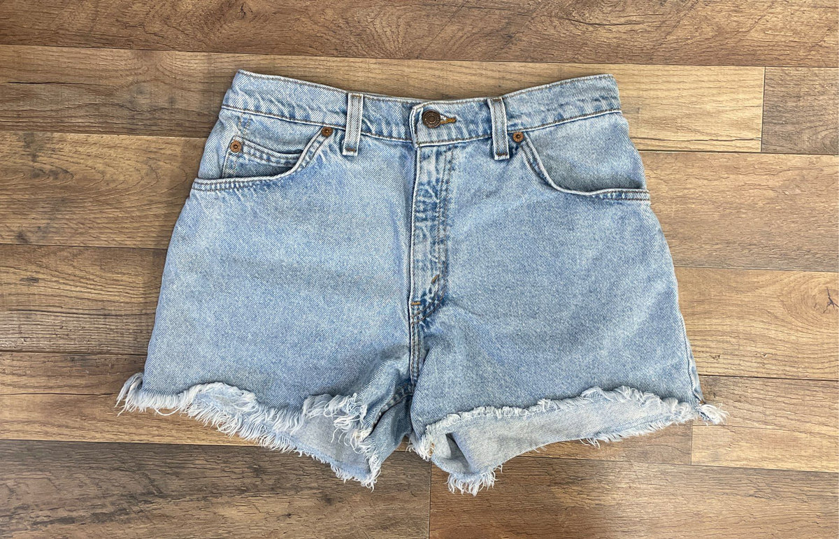 Vintage 90s Levi's Denim Shorts Lot of 2 High Rise Cutoff Cuffed 37910 37954