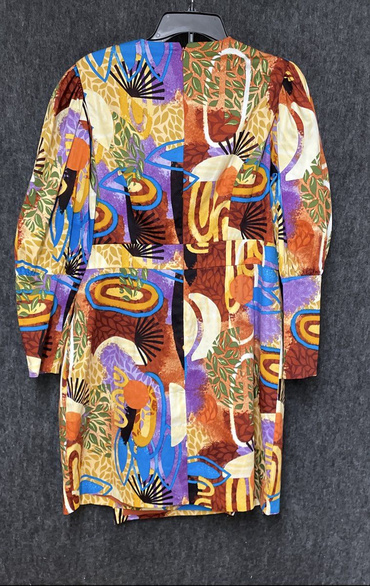 GooGoo for Bar III Women's Abstract Print Puff Sleeve Wrap Dress NWT Sz 1X