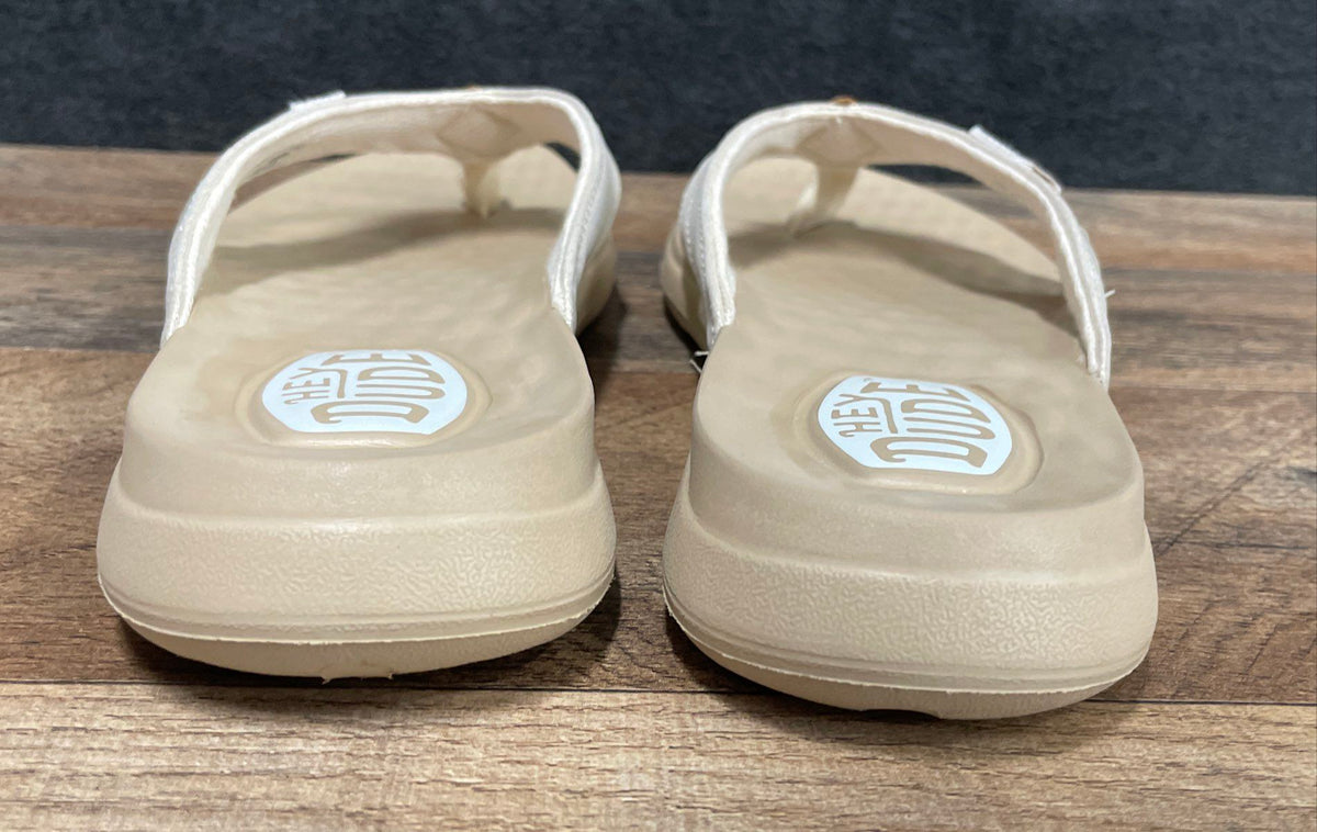 Hey Dude Christi Flip Classic Gold Women's Flip Flop Sandals Size 7