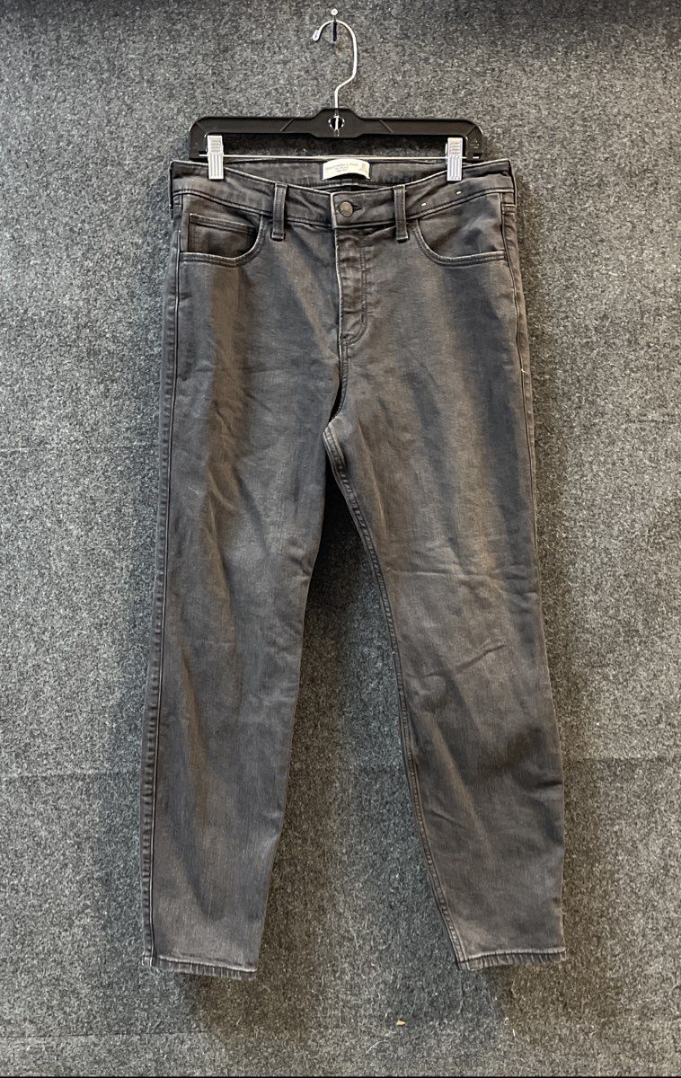 Abercrombie & Fitch Women's Black The Skinny High Rise Faded Jeans Sz 10R