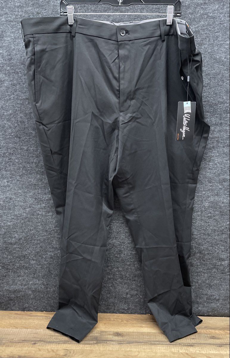 Walter Hagen Men's Black Perfect 11 Golf Dress Pants Big & Tall NWT Sz 46x30