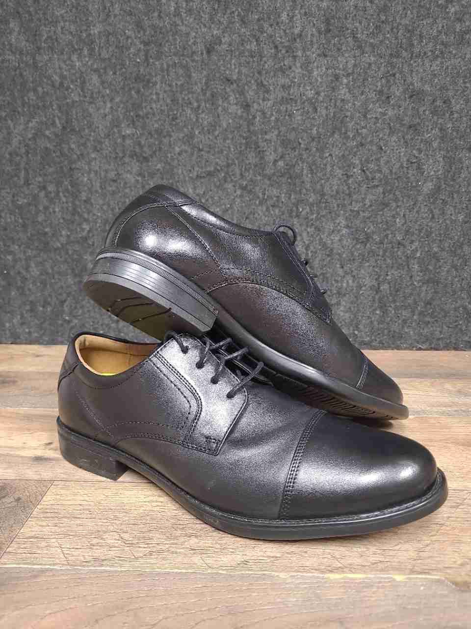 Florsheim Castellano Black Leather Cap Toe Derby Dress Shoes Size 9 D