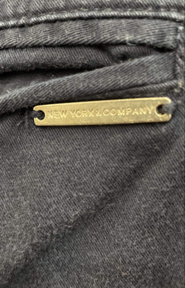 New York & Company Women's Navy Blue Chino Stretch Cotton Shorts Sz 10