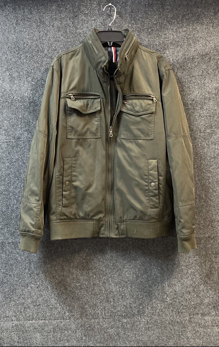 Tommy Hilfiger Men's Olive Green Full Zip Insulated Field Jacket Sz XL