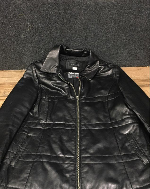 Z-Casey Women's Black Thinsulate Insulated Lambskin Leather Jacket Sz 88 XL