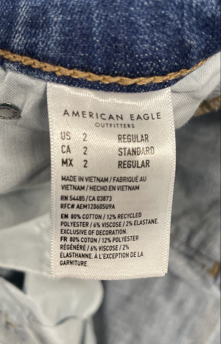 American Eagle Women's Next Level Stretch Bootcut Jeans Blue Flap Pocket Sz 2