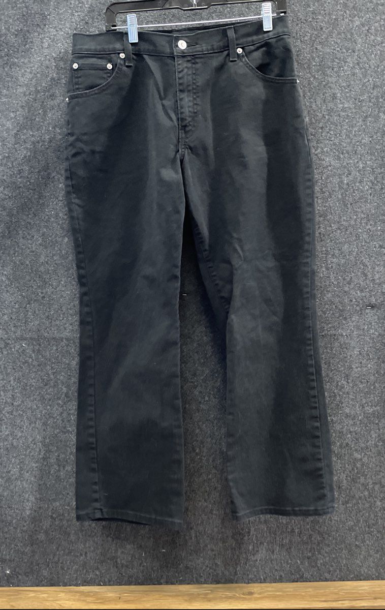 Levi's Women's 550 Relaxed Boot Cut Jeans Black Stretch Denim Size 14S