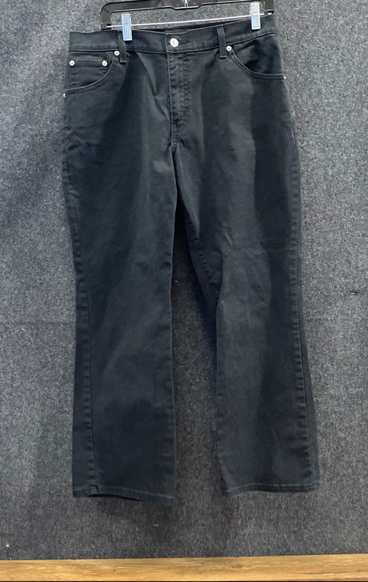 Levi's Women's 550 Relaxed Boot Cut Jeans Black Stretch Denim Size 14S