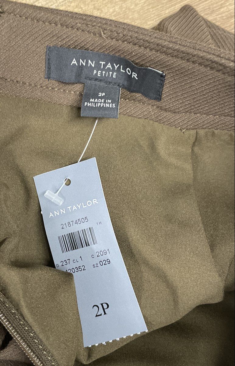 Ann Taylor Women's Brown Petite Double Breasted A-Line Skirt NWT Sz 2P