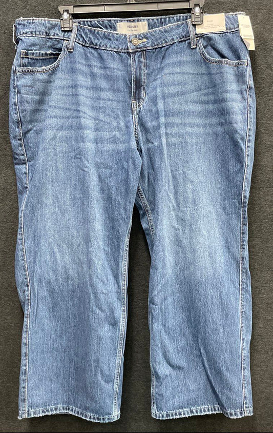 Hollister Women's Low-Rise Baggy Jeans Relaxed Leg Blue NWT Sz W35 Short