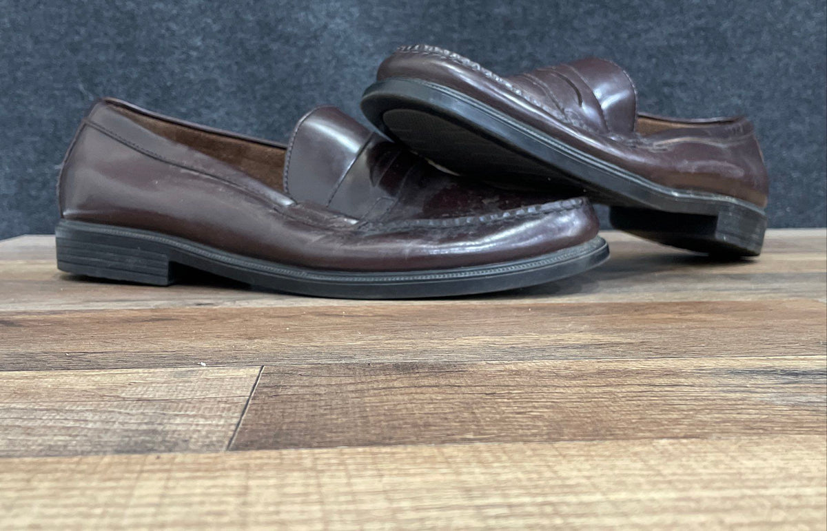 Rockport Genuine Handsewn Brown Leather Penny Loafer Men's Shoes Size 11W