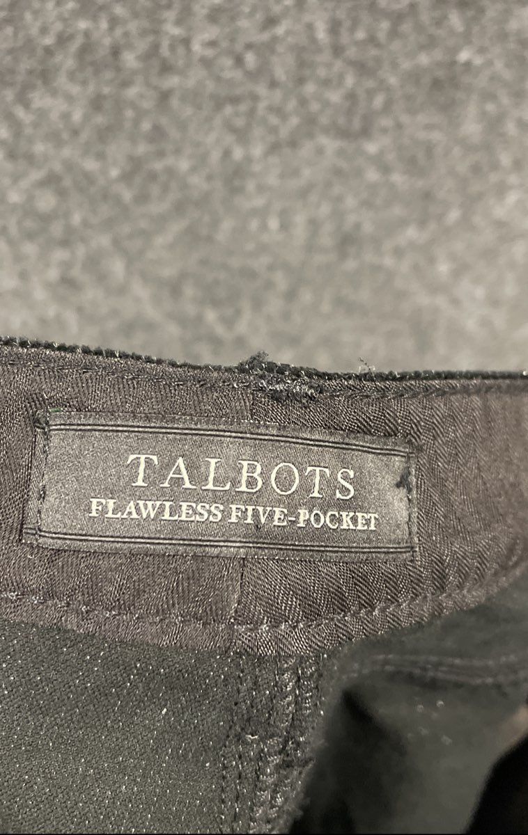 Talbots Women's Black Sparkle Corduroy Slim Ankle Five-Pocket Pants Size 6