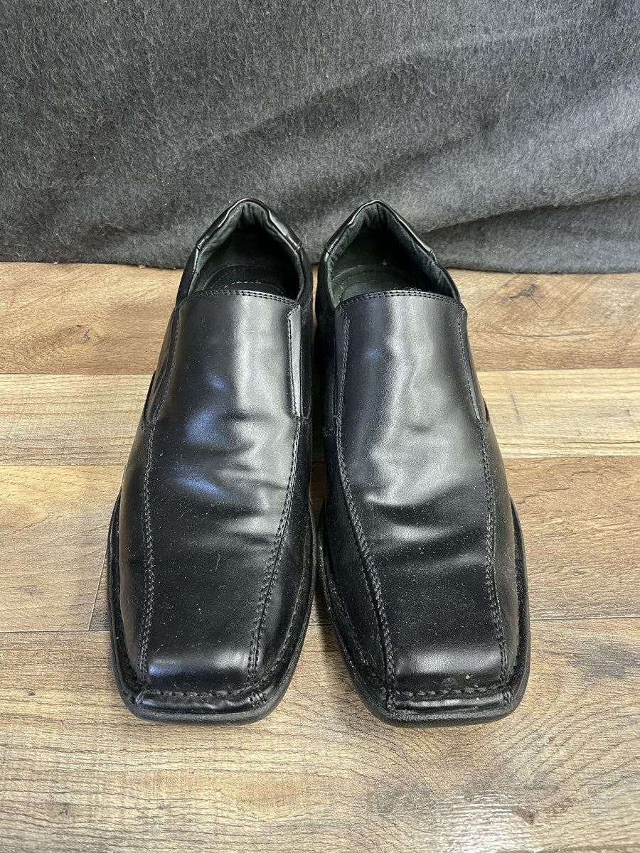 Dexter Micah SO Black Square Toe Slip On Loafers Dress Shoes Size 10