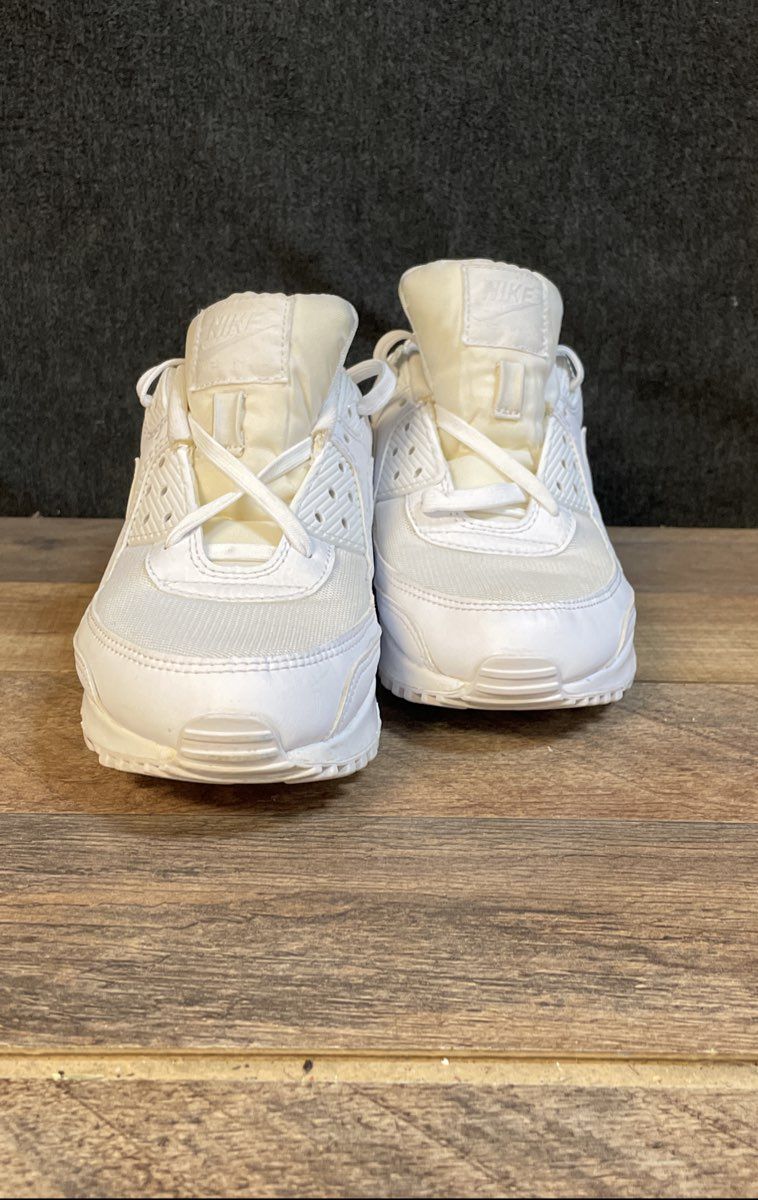Nike Air Max 90 Next Nature Triple White Women's Sneakers Size 9.5