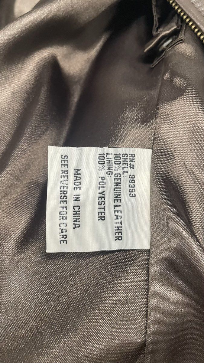 Vintage Y2K Pamela McCoy Women's Bronze Quilted Leather Moto Jacket Sz XS
