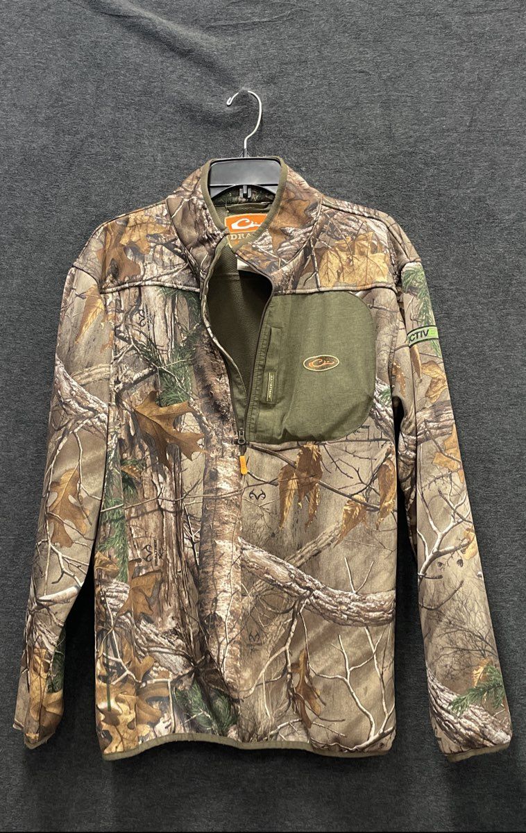 Drake Non-Typical Men's Pullover Realtree Xtra Camo Fleece 1/4 Zip Sz M