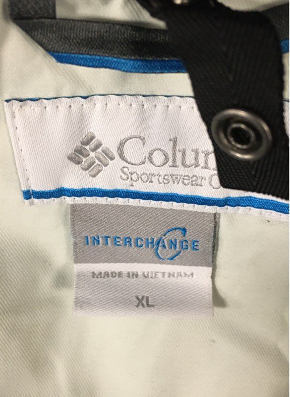 Columbia Women's Interchange Jacket Black Waterproof Hooded Full Zip Sz XL