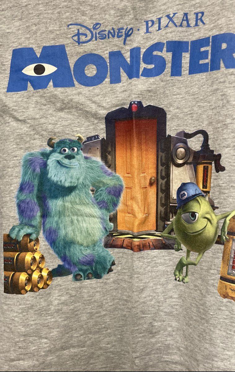 Disney Pixar Men's Monsters Inc Graphic T-Shirt Heather Gray Sulley Mike Sz 2XL