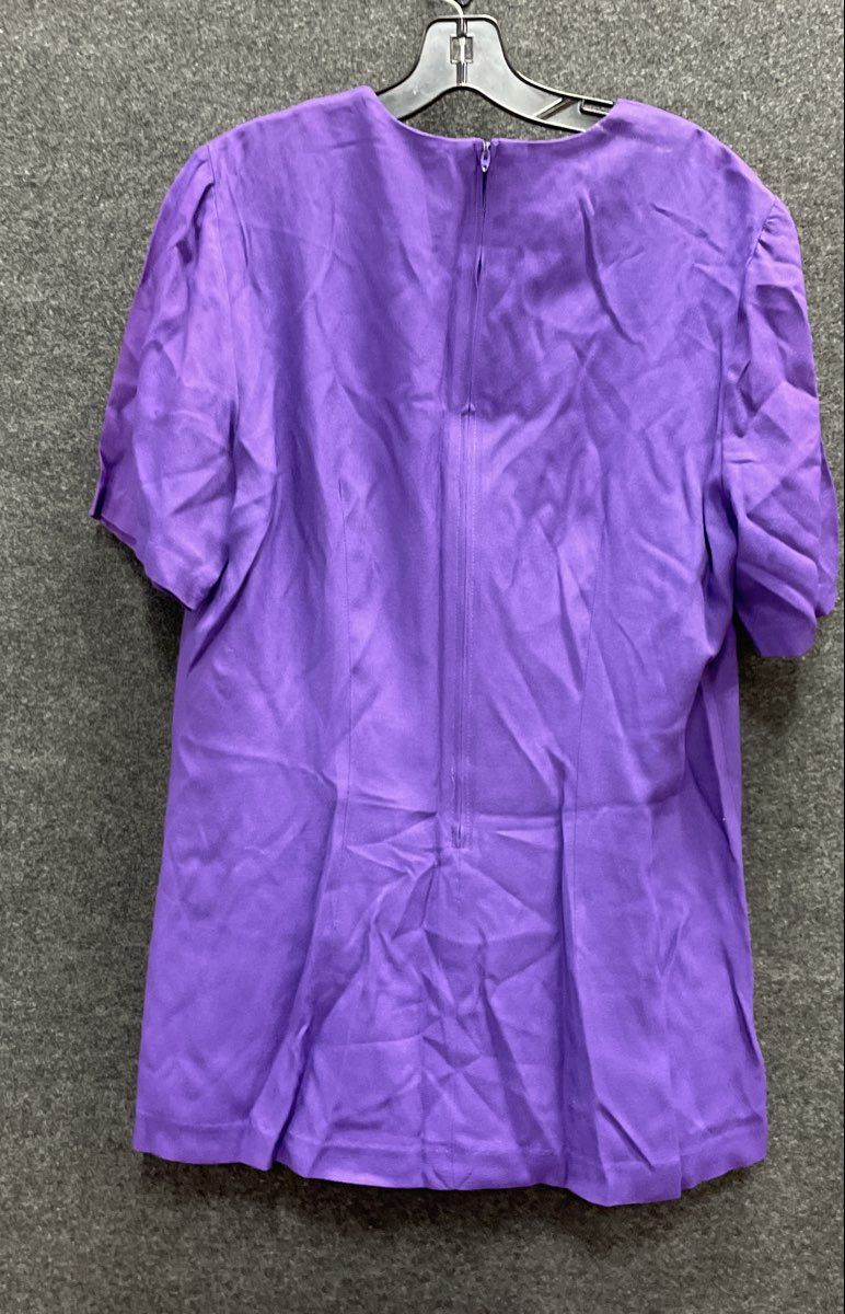 Vintage 90s Stuart Alan Women's Purple 2-Piece Dress Set Frog Closures Sz 14