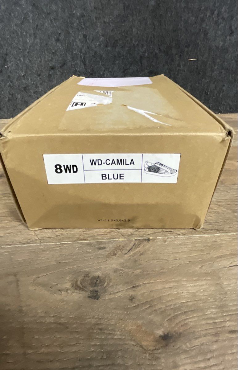 Journee Collection Camila Blue Croc Fashion Sneakers Women's Size 8 Wide