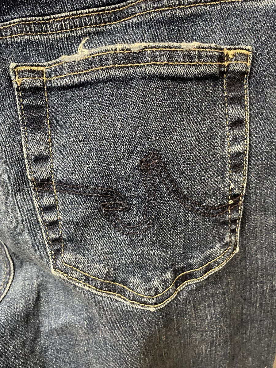 AG Adriano Goldschmied Farrah Boot Crop Mid-Rise Raw Hem Jeans Size 29