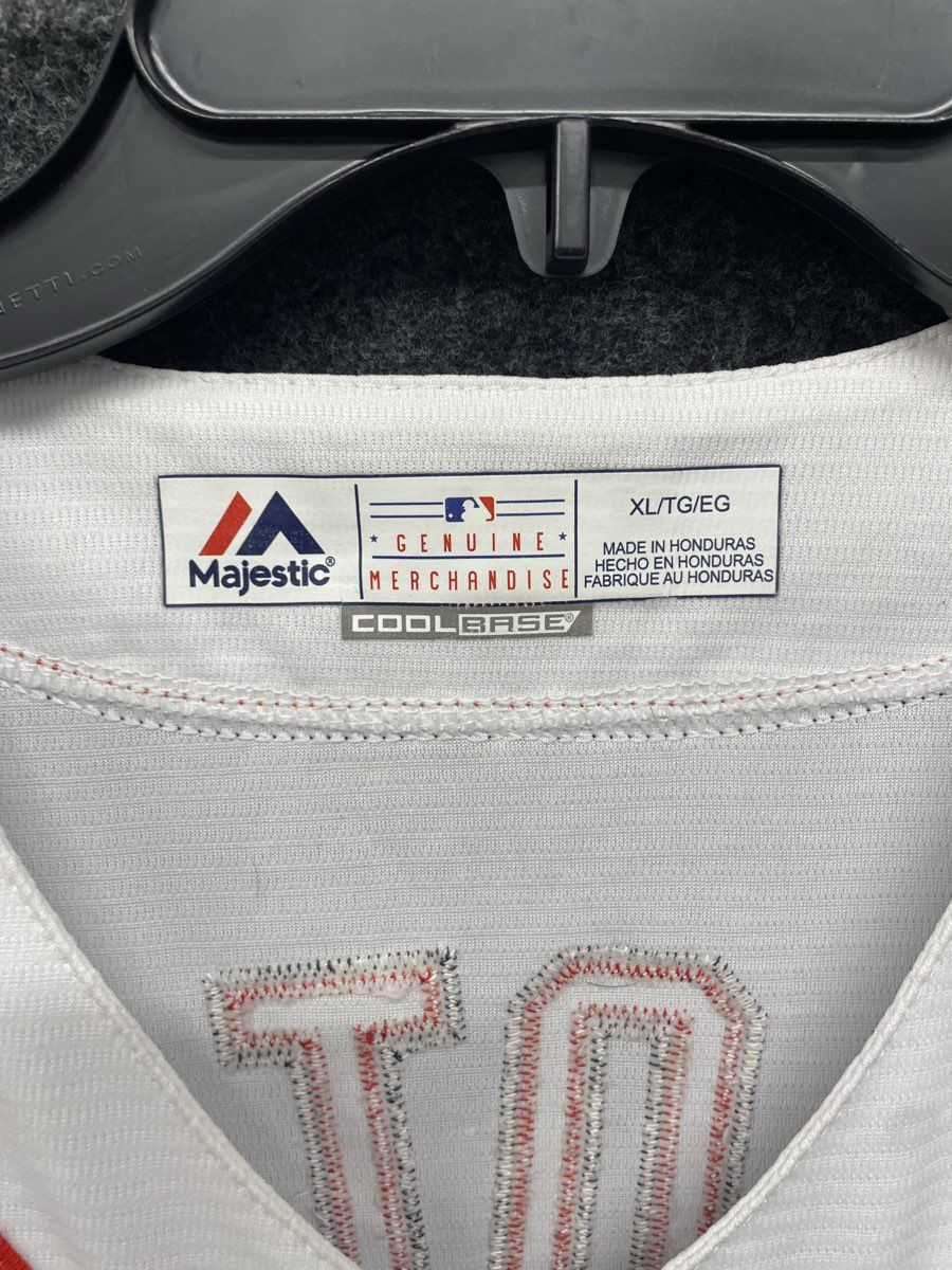 Majestic Washington Nationals Juan Soto #22 Cool Base WS Patch White Jersey XL