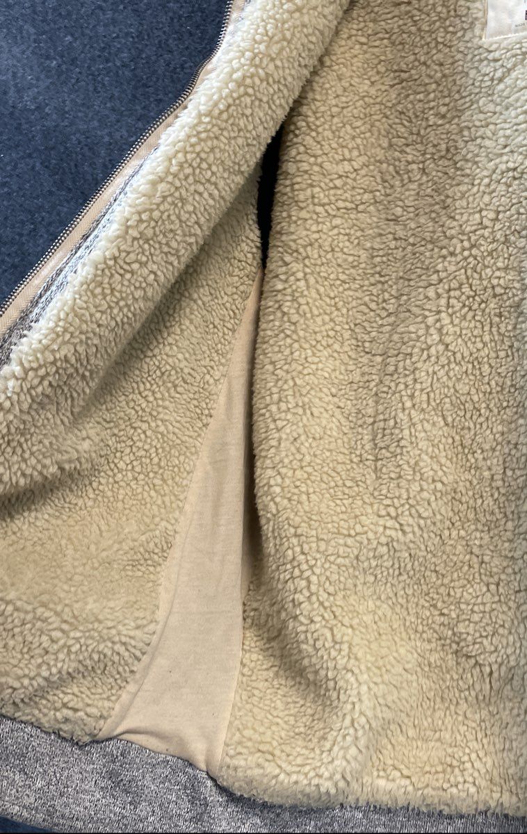 Hollister Men's Heather Gray Sherpa Lined Full Zip Hoodie Jacket Fleece Sz M