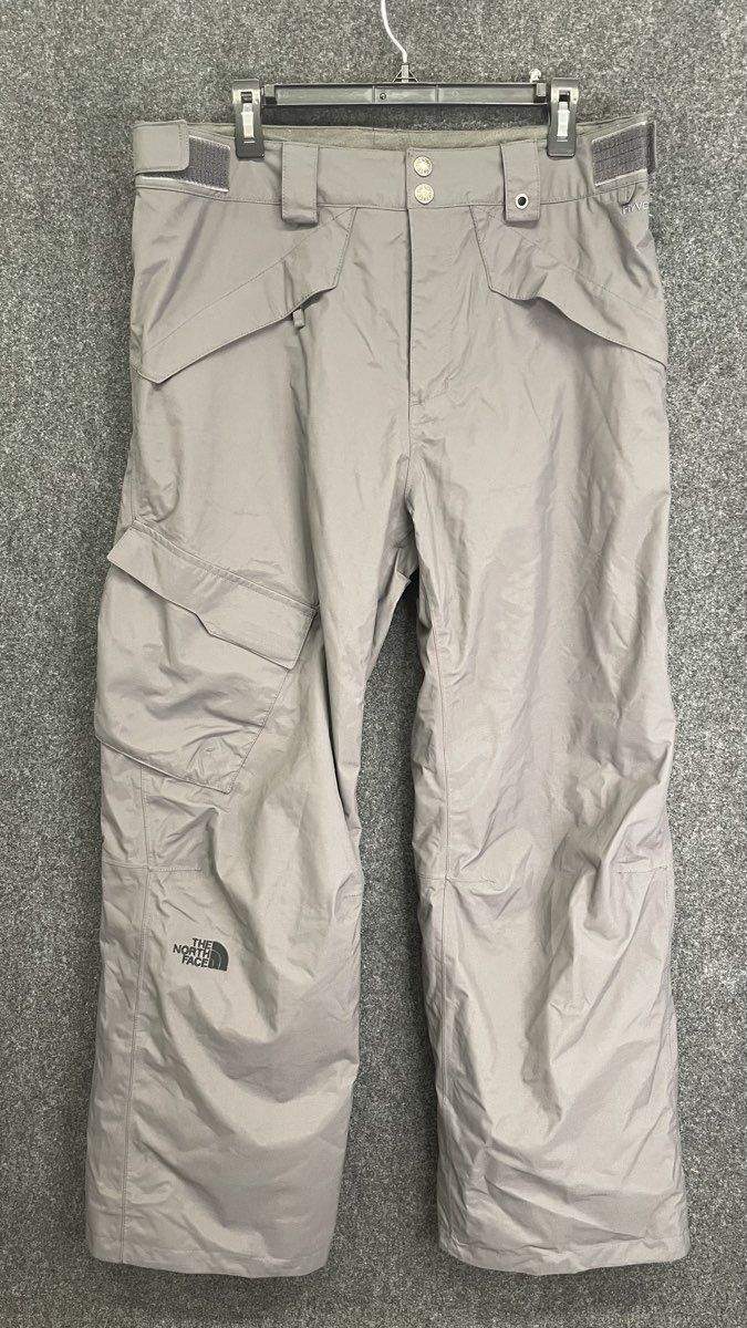The North Face Men's Gray HyVent Waterproof Cargo Snow Pants Sz Medium